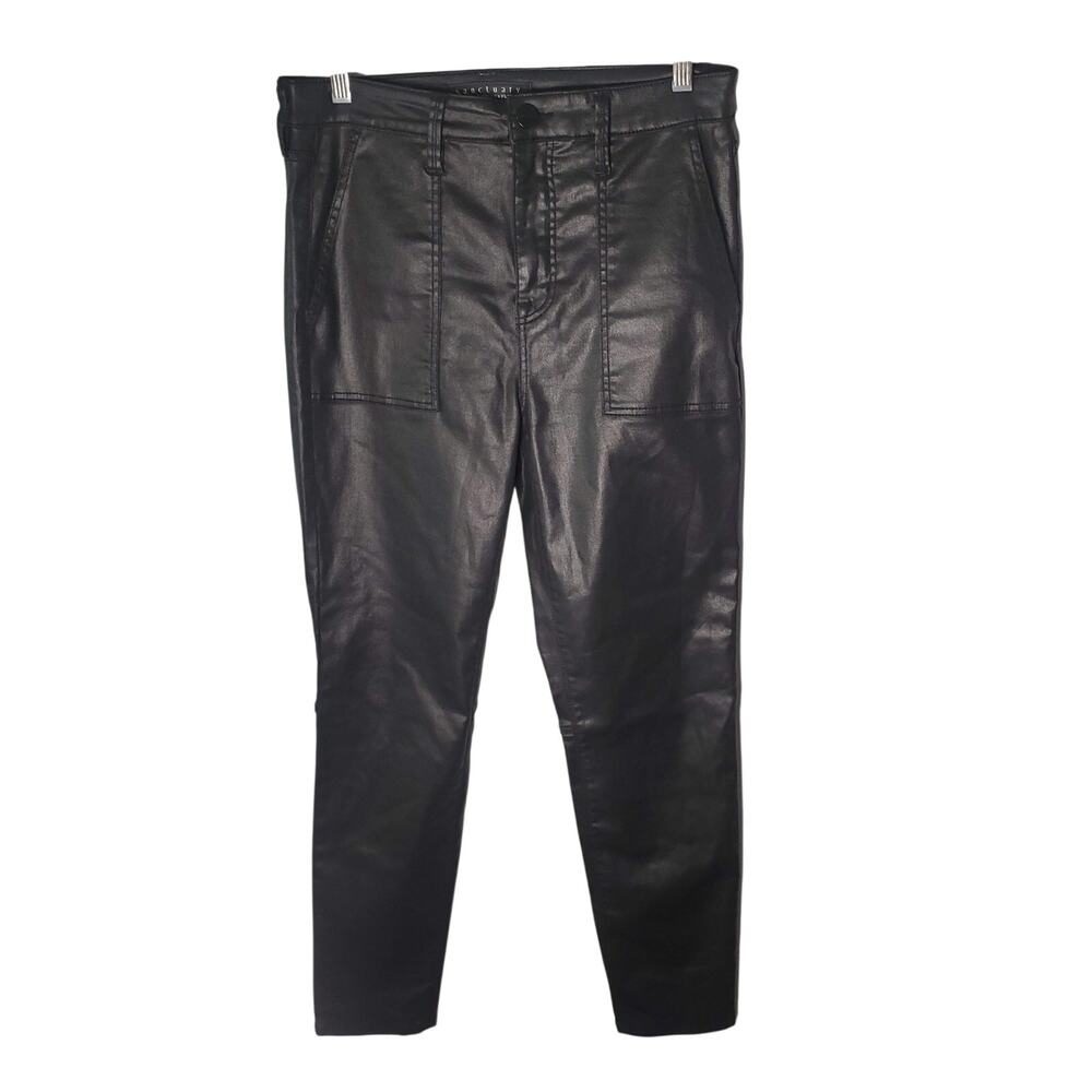 Sanctuary Standard Surplus Faux Leather Skinny Pants Black Tag 29 (30x28) Coated